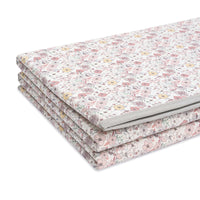 Wendbarer Spielteppich für Kinder (200x180 cm) Rosa Blumen · Liberty FP132