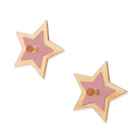 Set 2 wall hooks star-shaped wood · Polare H121