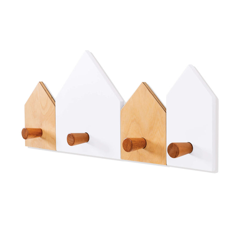 Percha infantil con forma de casitas · Casas H133