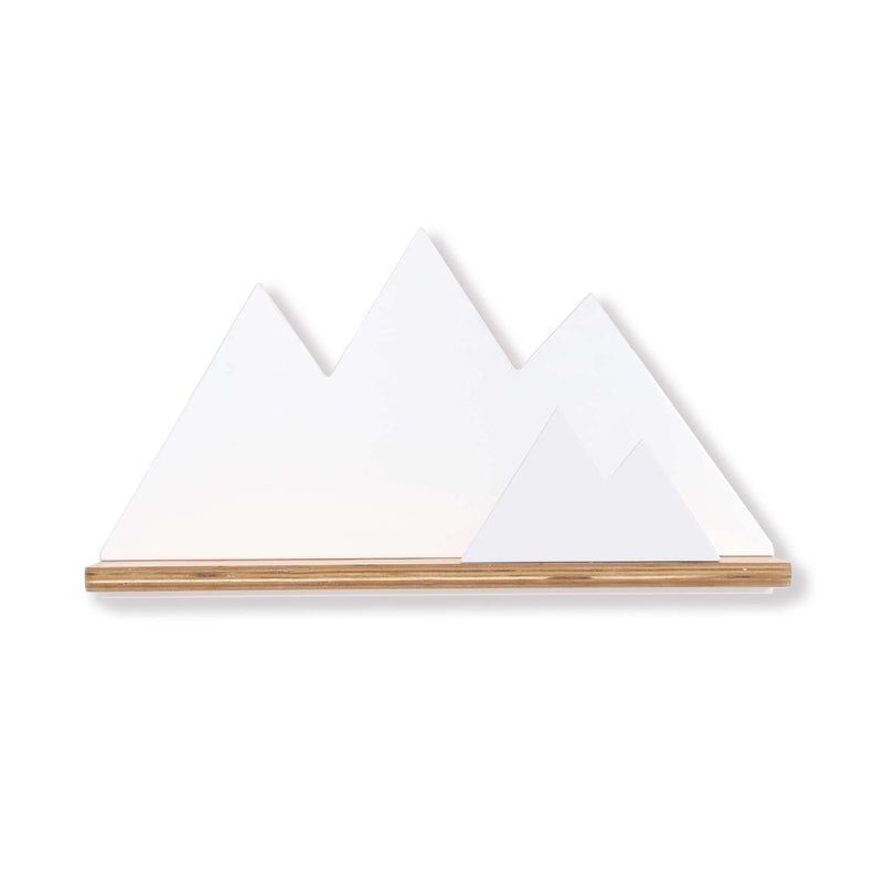 Estantería blanca con forma de montañas para habitación infantil