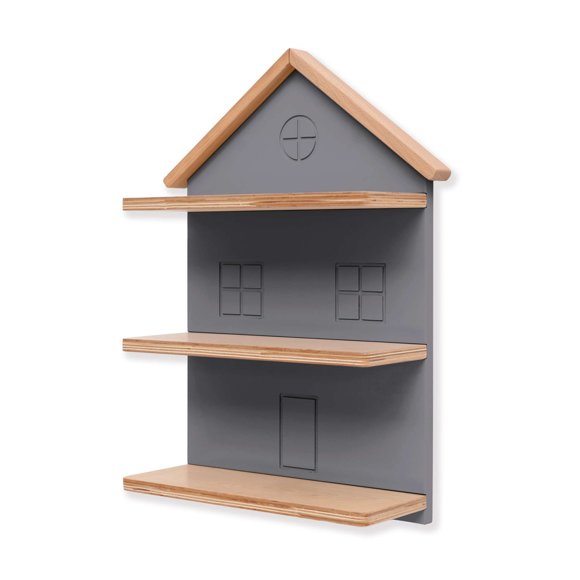 THUN Wandbuchstabe O Mit Kätzchen & Häuschen – Holz-Dekoration Fürs Kinderzimmer, 8 Cm Hoch