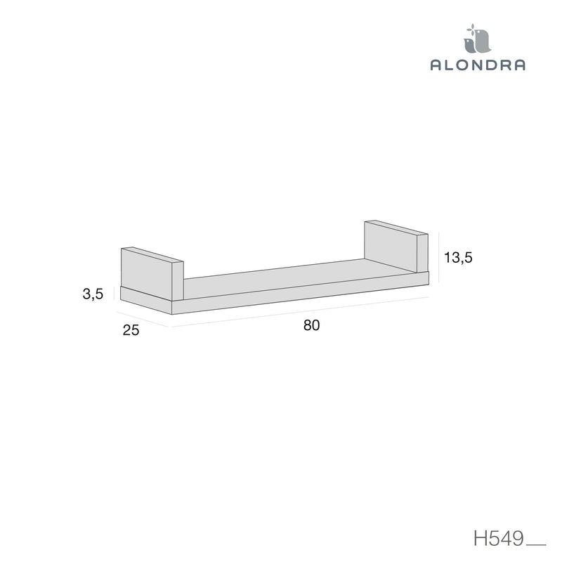 Prateleira infantil de madeira · H549