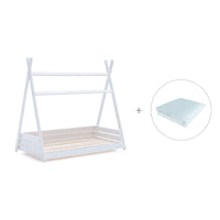 Lit d'enfant Montessori 70x140 cm avec linge de lit Mint · Homy