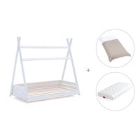 Lit d'enfant Montessori 70x140 cm avec linge de lit Arena · Homy