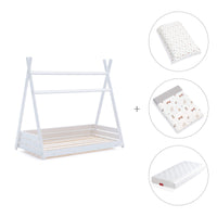 Lit d'enfant Montessori 70x140 cm avec linge de lit Taiga · Homy