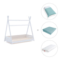 Lit d'enfant Montessori 70x140 cm avec linge de lit Mare · Homy