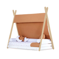 Lit d'enfant Montessori 70x140 cm en bois avec linge de lit Ariake · Homy Life