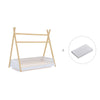 Lit d'enfant Montessori 70x140 cm en bois avec linge de lit Galaxy · Homy Life