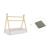 Lit d'enfant Montessori 70x140 cm en bois avec linge de lit Espuma do mar · Homy Life