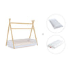 Lit d'enfant Montessori 70x140 cm en bois avec linge de lit Galaxy · Homy Life