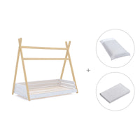 Lit d'enfant Montessori 70x140 cm en bois avec linge de lit Galaxy · Homy Life