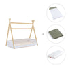 Lit d'enfant Montessori 70x140 cm en bois avec linge de lit Espuma do mar · Homy Life