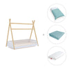 Lit d'enfant Montessori 70x140 cm en bois avec linge de lit Mare · Homy Life