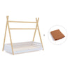 Lit d'enfant Montessori 90x200 cm en bois avec linge de lit Ariake · Homy Life XL