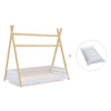 Lit d'enfant Montessori 90x200 cm en bois avec linge de lit Galaxy · Homy Life XL