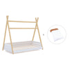 Lit d'enfant Montessori 90x200 cm en bois avec linge de lit Ariake · Homy Life XL