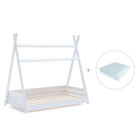 Lit cabane Montessori 90x200 cm avec linge de lit Mint · Homy XL