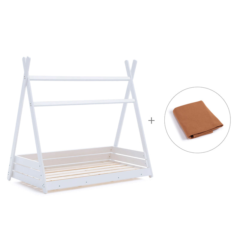 Montessori Kinder-Hausbett 90x200 cm + Bettbezug-Ariake · Homy XL