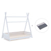 Lit cabane Montessori 90x200 cm avec linge de lit Stone Grey · Homy XL