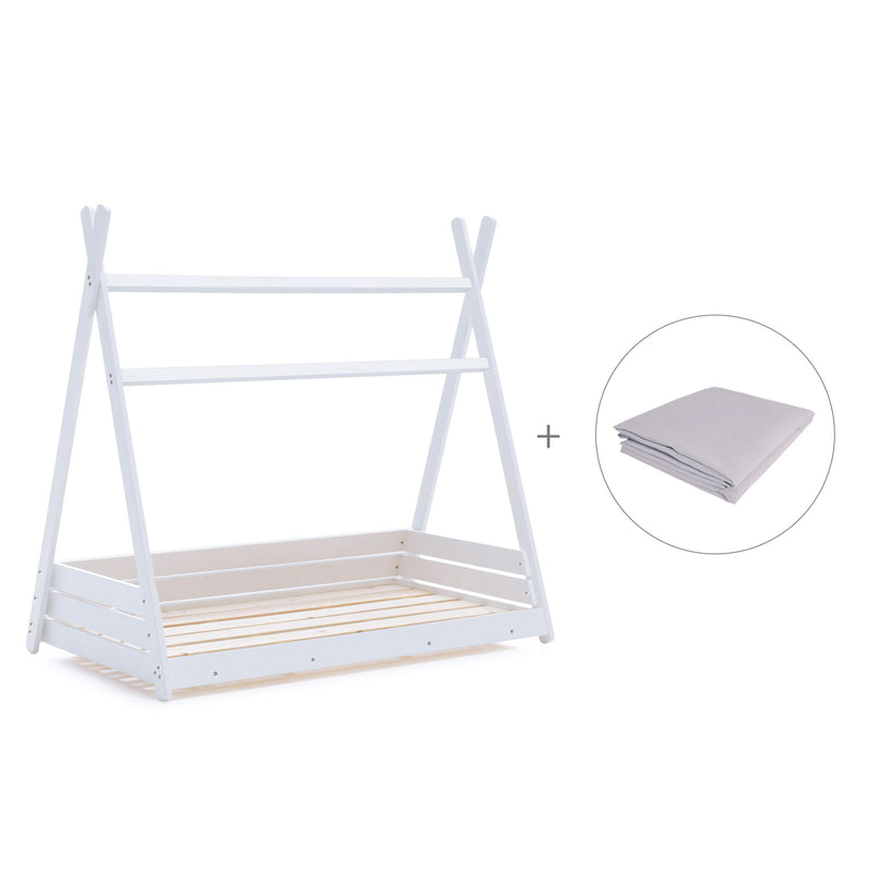 Cama junior Montessori 90x200 cm com têxteis Carezza · Homy XL