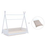 Lit cabane Montessori 90x200 cm avec linge de lit Arena · Homy XL