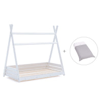 Lit cabane Montessori 90x200 cm avec linge de lit Carezza · Homy XL