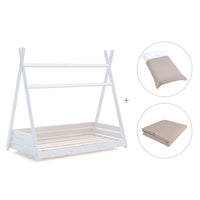 Lit cabane Montessori 90x200 cm avec linge de lit Arena · Homy XL