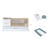 Convertible crib white/wood 70x140 cm with low drawer · Zen K460C-M8411