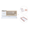 Convertible crib white/wood 70x140 cm with low drawer · Zen K460C-M8411