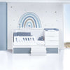 Convertible crib 70x140 cm white/blue · Sero More Blu Denim K546-M7741