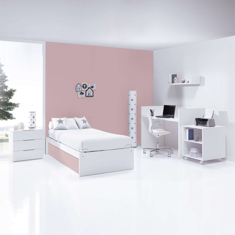 Convertible crib 70x140 cm white/light pink · Sero More Flamingo K546-M7742