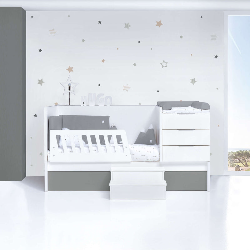 Convertible crib 70x140 cm white/anthracite · Sero More Antracita K546-M7758