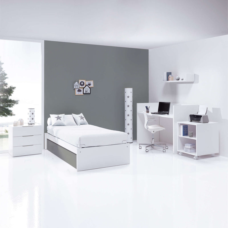 Convertible crib 70x140 cm white/anthracite · Sero More Antracita K546-M7758