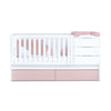 Convertible crib 70x140 cm white/light pink · Sero More Flamingo K546-M7742