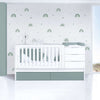 Convertible crib 70x140 cm white/eucalyptus · Sero More Eucalyptus K546-M7757