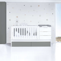 Convertible crib 70x140 cm white/anthracite · Sero More Antracita K546-M7758