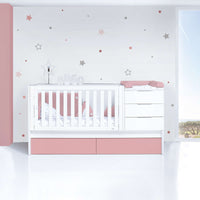 Convertible crib 70x140 cm white/pink · Sero More Quarzo K546-M7759