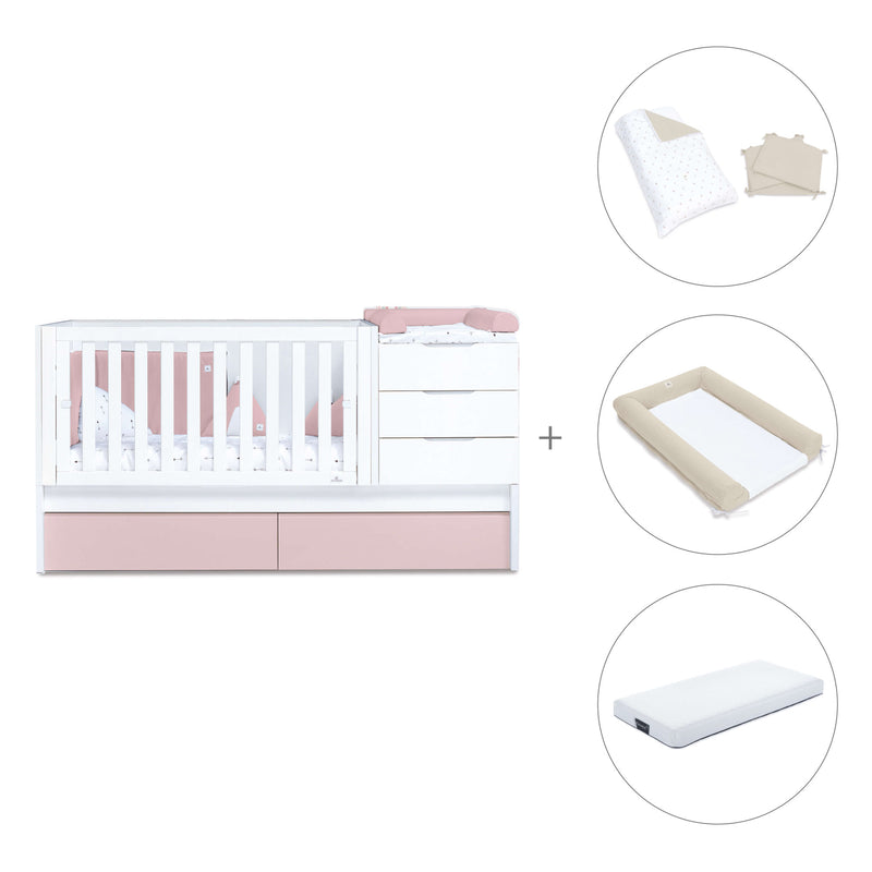 Convertível 70x140 cm branco/rosa claro · Sero More Flamingo K546-M7742