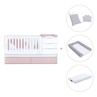 Convertível 70x140 cm branco/rosa claro · Sero More Flamingo K546-M7742