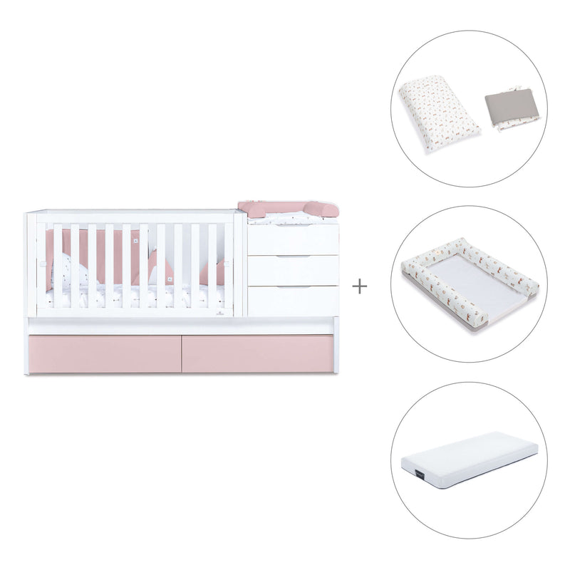 Convertível 70x140 cm branco/rosa claro · Sero More Flamingo K546-M7742