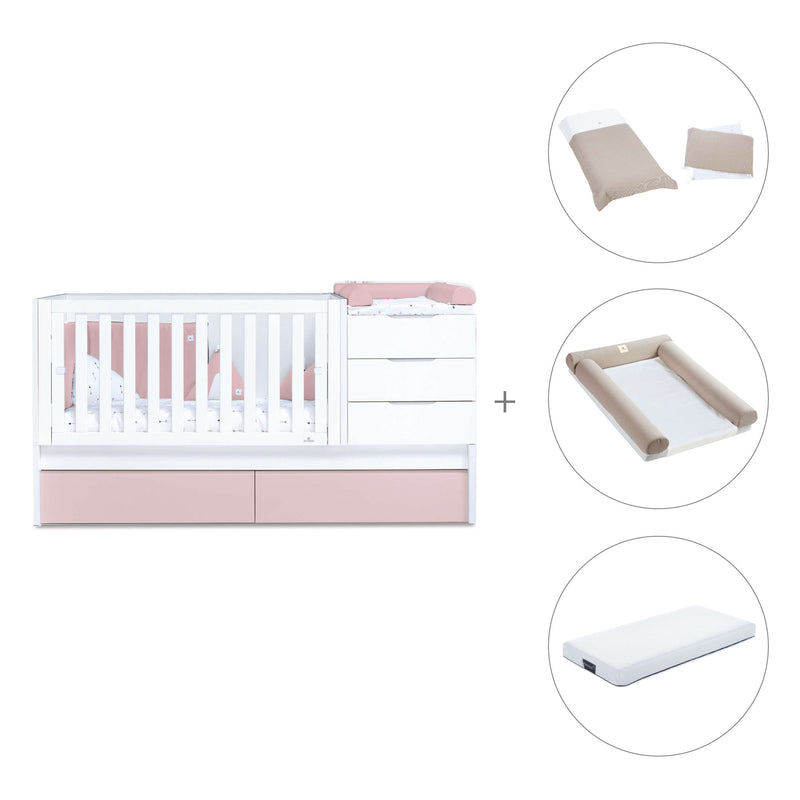 Convertível 70x140 cm branco/rosa claro · Sero More Flamingo K546-M7742