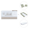 Convertible crib with drawers/trundle bed 70x140 cm white/beige · Sero More K546-M7753