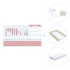 Verwandelbares Babybett 70x140 cm weiss/rosa · Sero More Quarzo K546-M7759