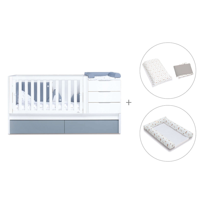 Convertível 70x140 cm branco/azul · Sero More Blu Denim K546-M7741