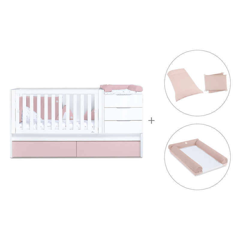 Convertível 70x140 cm branco/rosa claro · Sero More Flamingo K546-M7742