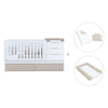Convertible crib with drawers/trundle bed 70x140 cm white/beige · Sero More K546-M7753