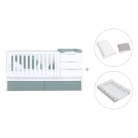 Convertível 70x140 cm branco/eucalipto · Sero More Eucalyptus K546-M7757