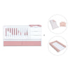 Verwandelbares Babybett 70x140 cm weiss/rosa · Sero More Quarzo K546-M7759