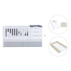Convertible crib with drawers/trundle bed 70x140 cm white/grey · Sero More K546-M7778