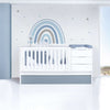 Convertible crib 70x140 cm white/blue · Sero More Blu Denim K546-M7741